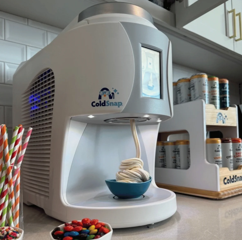 ColdSnap machine dispensing fresh soft-serve into a bowl