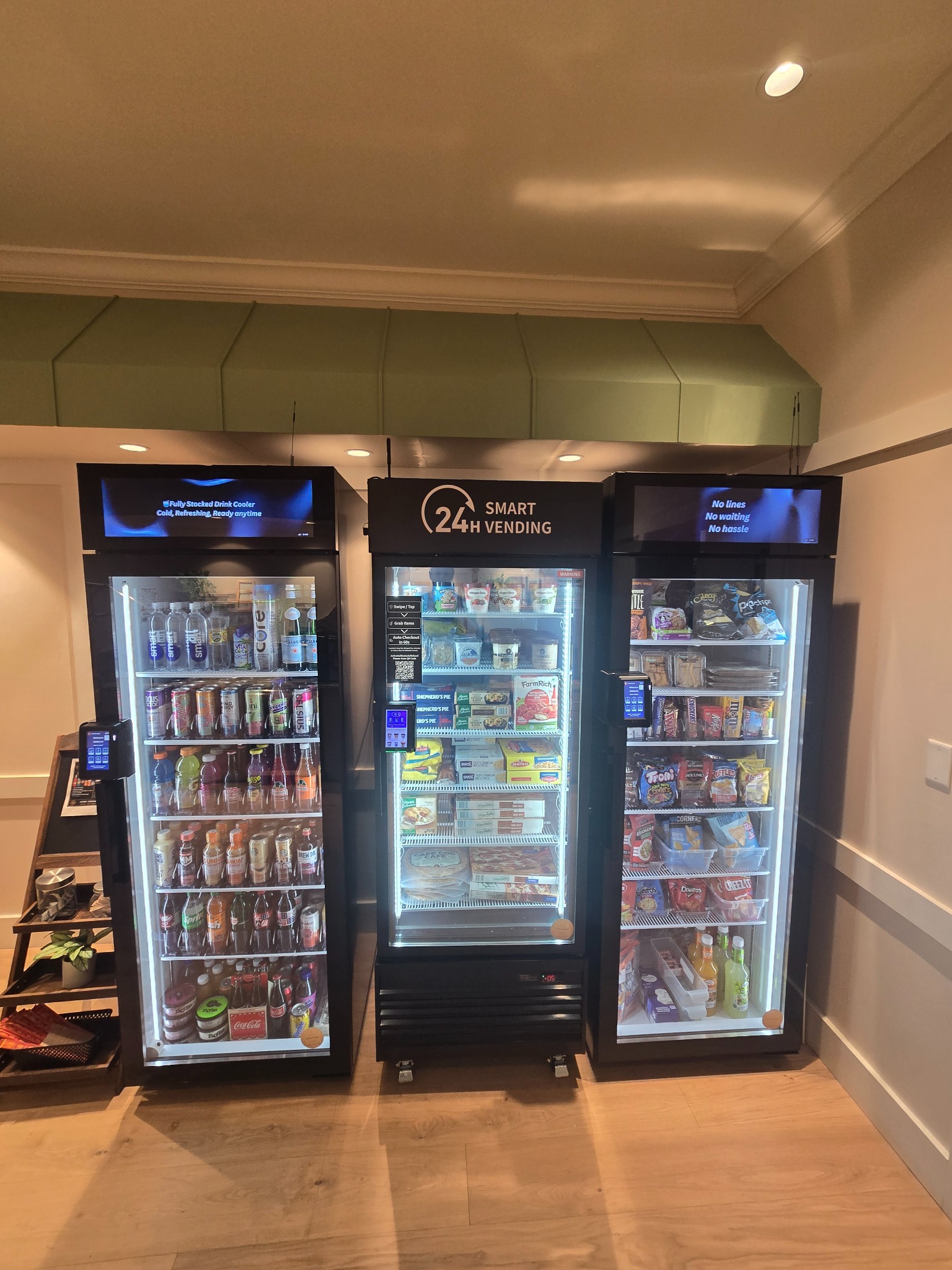 Actual three-machine Modern Market installation at The Marek South